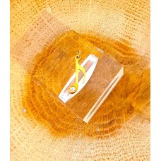 Μενταγιόν Μοτίφ σε Κίτρινο Χρυσό 14Κ Νότα με ζιργκόν (N235)